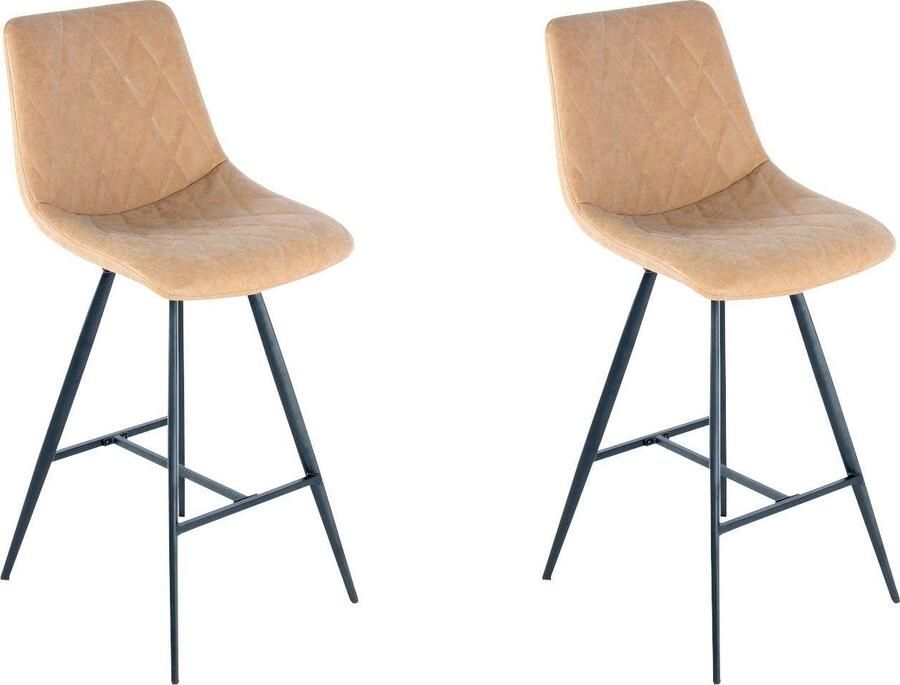 Kayoom Kinderstoel Barkruk Frances 425 2-delige set stijlvolle retro-look barkruk onderhoudsvriendelijk comfortabel aantrekkelijke leerlook stijlvolle retro-look (set 2 stuks) - Foto 10