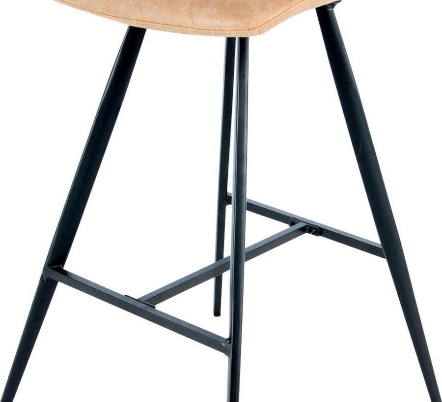 Kayoom Kinderstoel Barkruk Frances 425 2-delige set stijlvolle retro-look barkruk onderhoudsvriendelijk comfortabel aantrekkelijke leerlook stijlvolle retro-look (set 2 stuks) - Foto 2