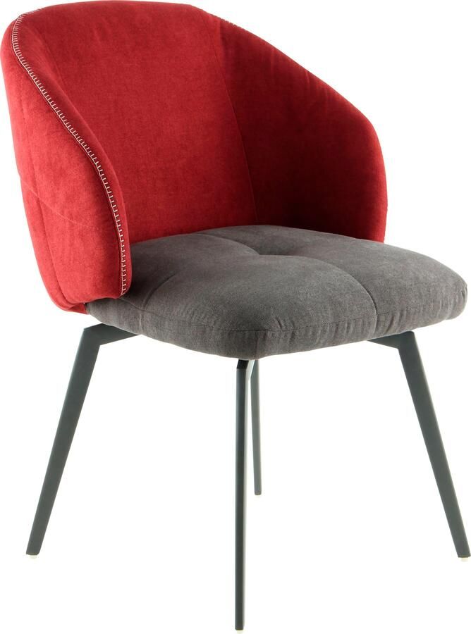 Kayoom Kuipstoel Stoel Carol 225 decoratieve stoel in retro-look tweekleurig ontworpen (1 stuk) - Foto 7