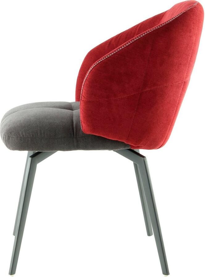 Kayoom Kuipstoel Stoel Carol 225 decoratieve stoel in retro-look tweekleurig ontworpen (1 stuk) - Foto 3