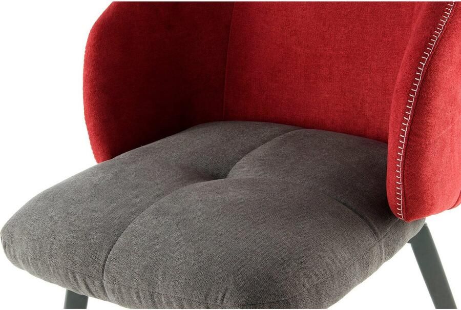 Kayoom Kuipstoel Stoel Carol 225 decoratieve stoel in retro-look tweekleurig ontworpen (1 stuk) - Foto 5