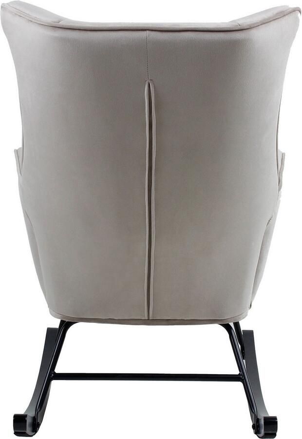 Kayoom Schommelstoel Bryana 125 Relaxstoel om te schommelen metalen frame met houten slede (1 stuk) - Foto 4