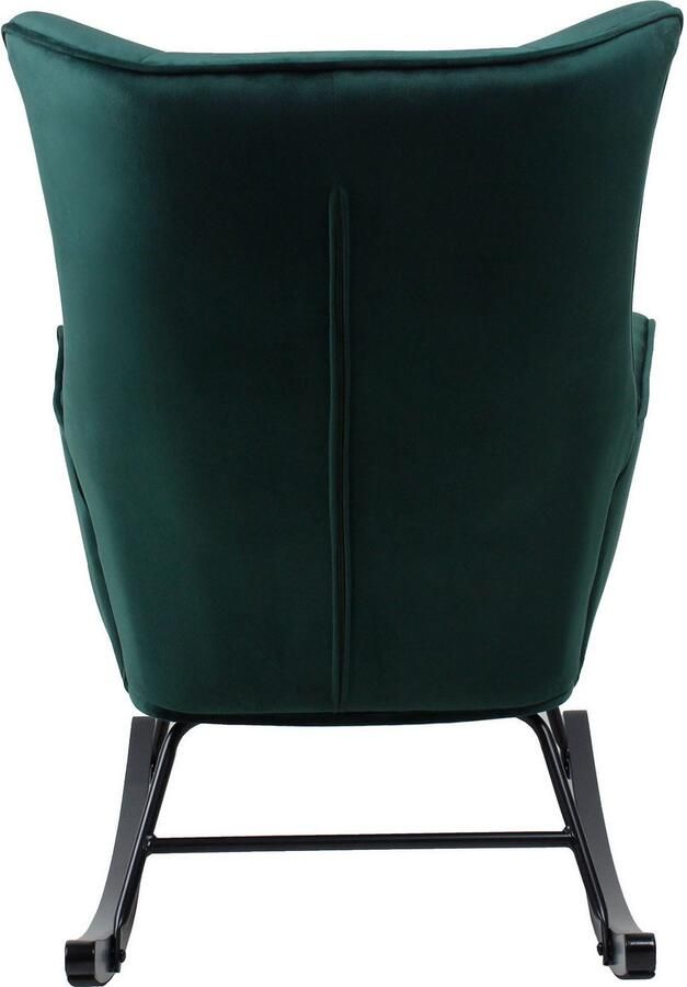 Kayoom Schommelstoel Bryana 125 Relaxstoel om te schommelen metalen frame met houten slede (1 stuk) - Foto 4