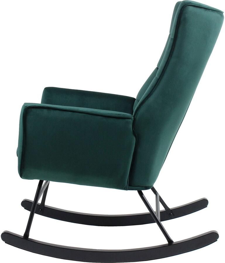 Kayoom Schommelstoel Bryana 125 Relaxstoel om te schommelen metalen frame met houten slede (1 stuk) - Foto 2