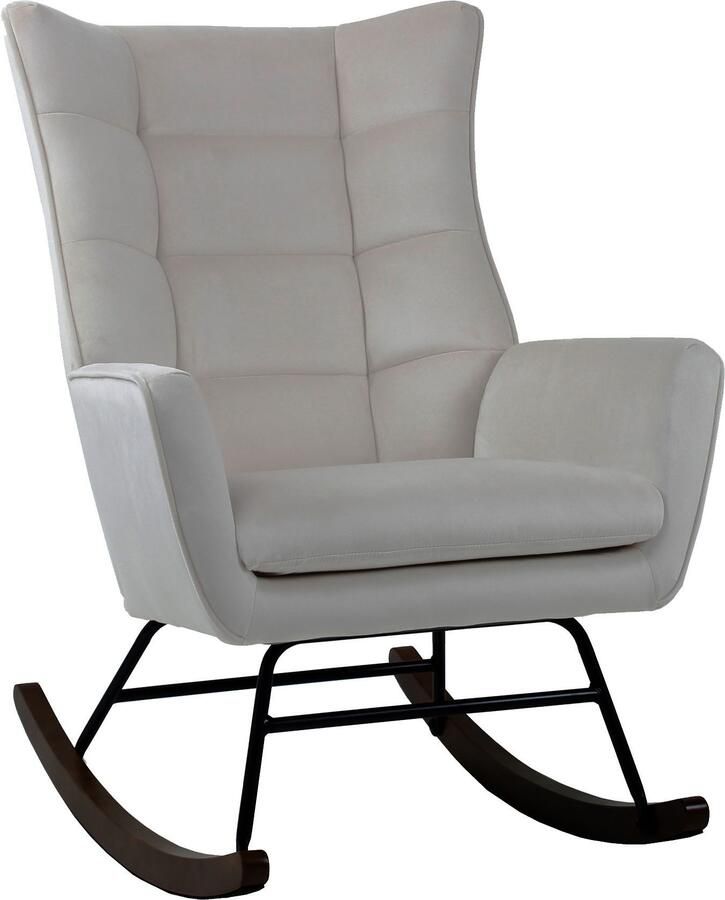 Kayoom Schommelstoel Bryana 125 Relaxstoel om te schommelen metalen frame met houten slede (1 stuk) - Foto 2