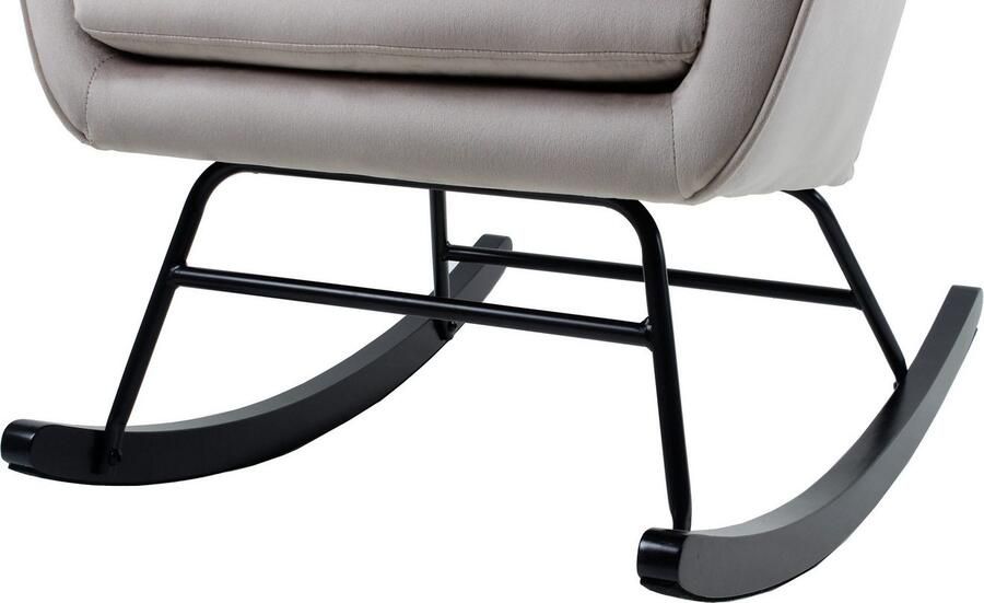 Kayoom Schommelstoel Bryana 125 Relaxstoel om te schommelen metalen frame met houten slede (1 stuk) - Foto 7