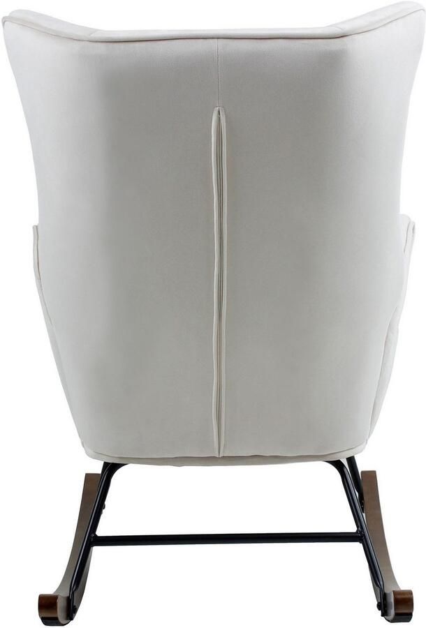 Kayoom Schommelstoel Bryana 125 Relaxstoel om te schommelen metalen frame met houten slede (1 stuk) - Foto 6