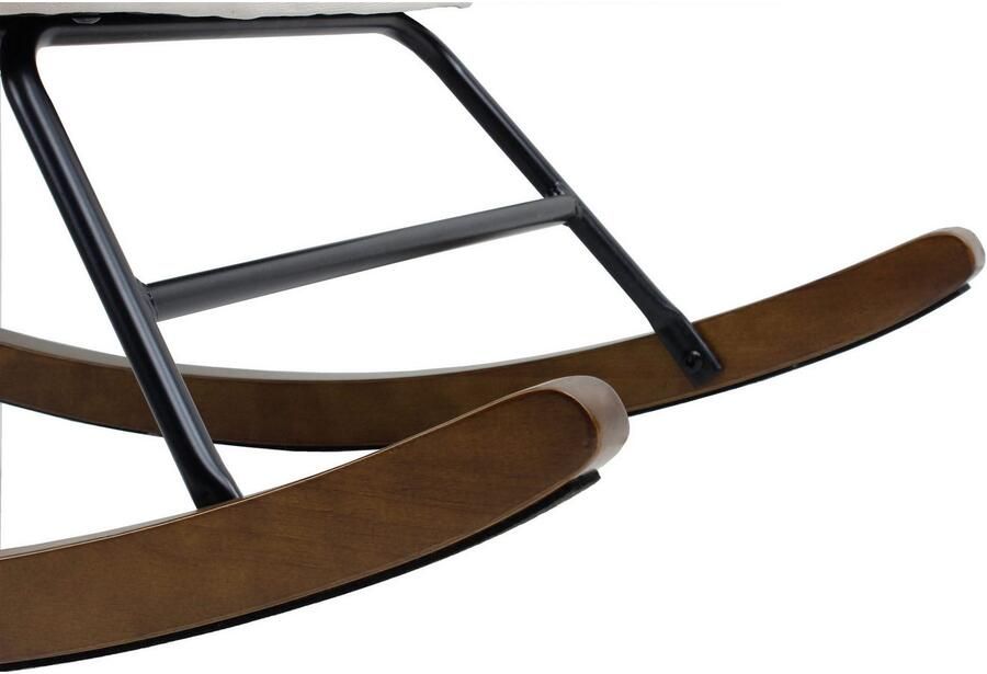 Kayoom Schommelstoel Bryana 125 Relaxstoel om te schommelen metalen frame met houten slede (1 stuk) - Foto 5