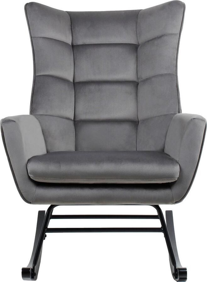 Kayoom Schommelstoel Bryana 125 Relaxstoel om te schommelen metalen frame met houten slede (1 stuk) - Foto 3