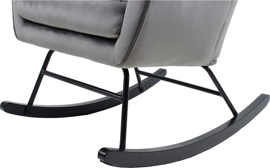 Kayoom Schommelstoel Bryana 125 Relaxstoel om te schommelen metalen frame met houten slede (1 stuk) - Foto 7