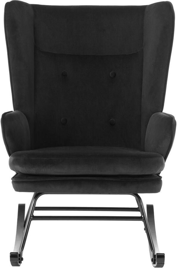 Kayoom Schommelstoel Melorie 125 metalen frame met houten slede Schommelstoel decoratieve knopen metalen frame met houten slede (1 stuk) - Foto 7