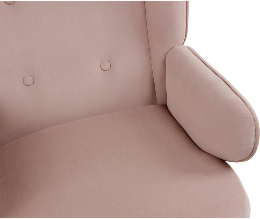 Kayoom Schommelstoel Melorie 125 metalen frame met houten slede Schommelstoel decoratieve knopen metalen frame met houten slede (1 stuk) - Foto 3