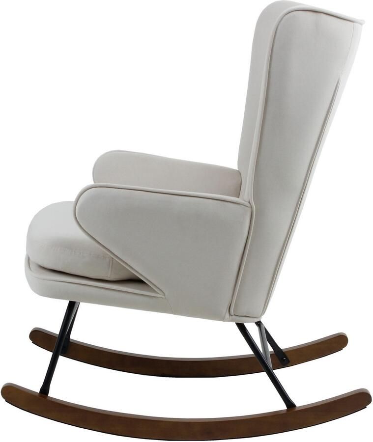 Kayoom Schommelstoel Melorie 125 metalen frame met houten slede Schommelstoel decoratieve knopen metalen frame met houten slede (1 stuk) - Foto 2