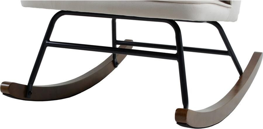 Kayoom Schommelstoel Melorie 125 metalen frame met houten slede Schommelstoel decoratieve knopen metalen frame met houten slede (1 stuk) - Foto 7