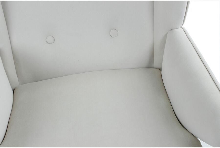 Kayoom Schommelstoel Melorie 125 metalen frame met houten slede Schommelstoel decoratieve knopen metalen frame met houten slede (1 stuk) - Foto 6