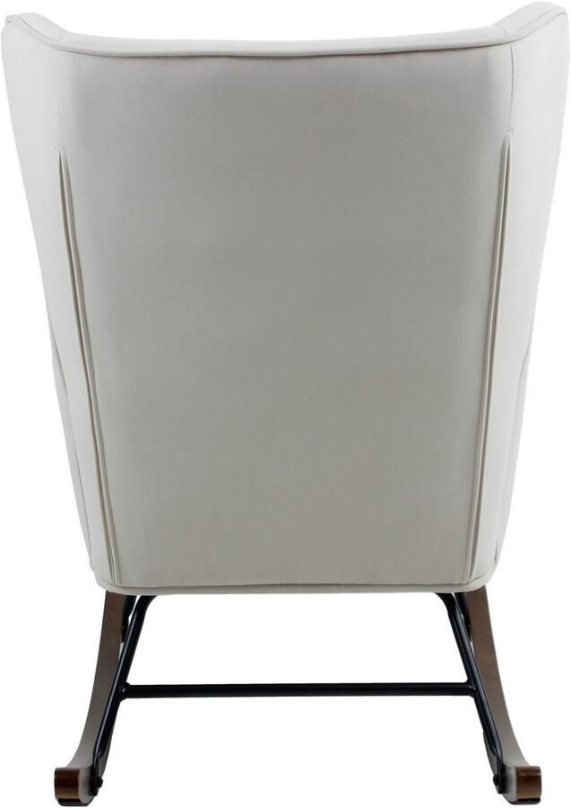 Kayoom Schommelstoel Melorie 125 metalen frame met houten slede Schommelstoel decoratieve knopen metalen frame met houten slede (1 stuk) - Foto 3