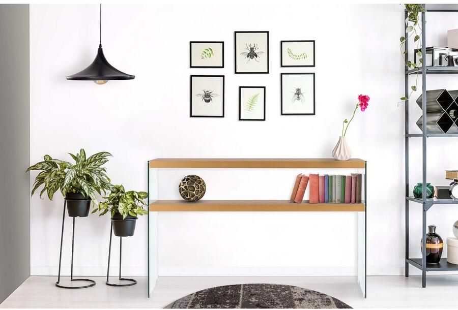 Kayoom Sidetable Elementary vierkante vorm veel opslagruimte Oppervlakken gehard glas onderhoudsvriendelijk effen ontwerp (1 stuk) - Foto 3