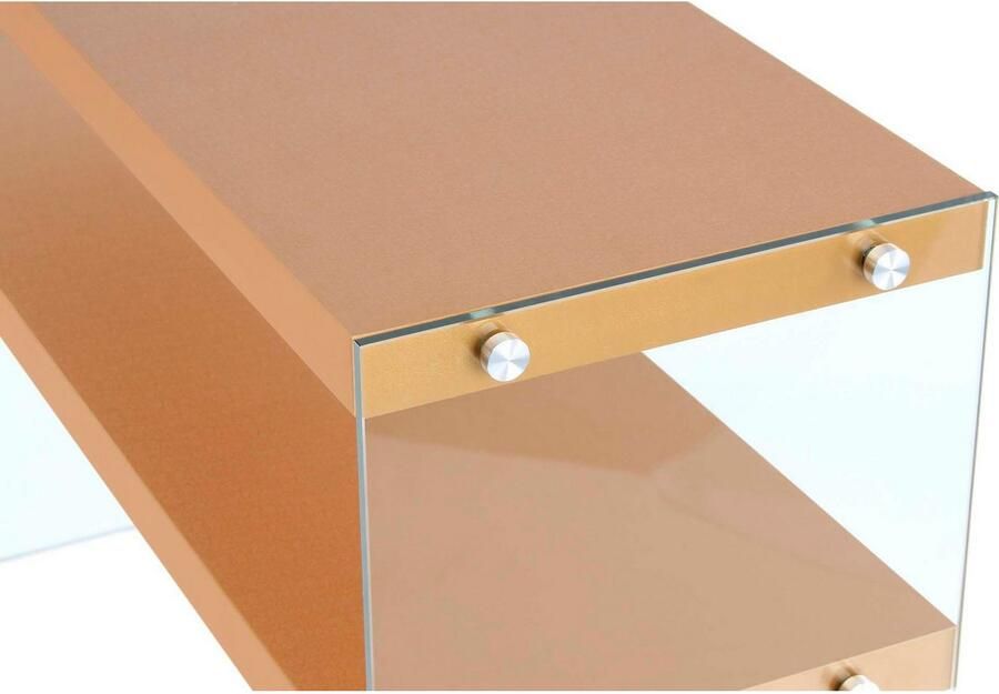 Kayoom Sidetable Elementary vierkante vorm veel opslagruimte Oppervlakken gehard glas onderhoudsvriendelijk effen ontwerp (1 stuk) - Foto 2