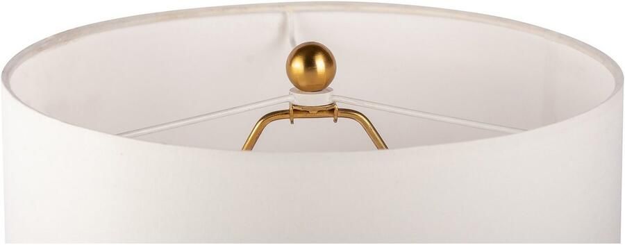 Kayoom Staande lamp Ceres Vloerlamp basis in materiaal-mix van marmer en ijzer stoffen kap (1 stuk) - Foto 3