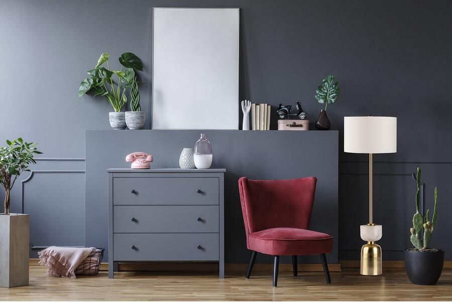 Kayoom Staande lamp Vloerlamp Cirus 225 Basis in materiaal-mix van marmer en ijzer met stoffen kap (1 stuk) - Foto 3