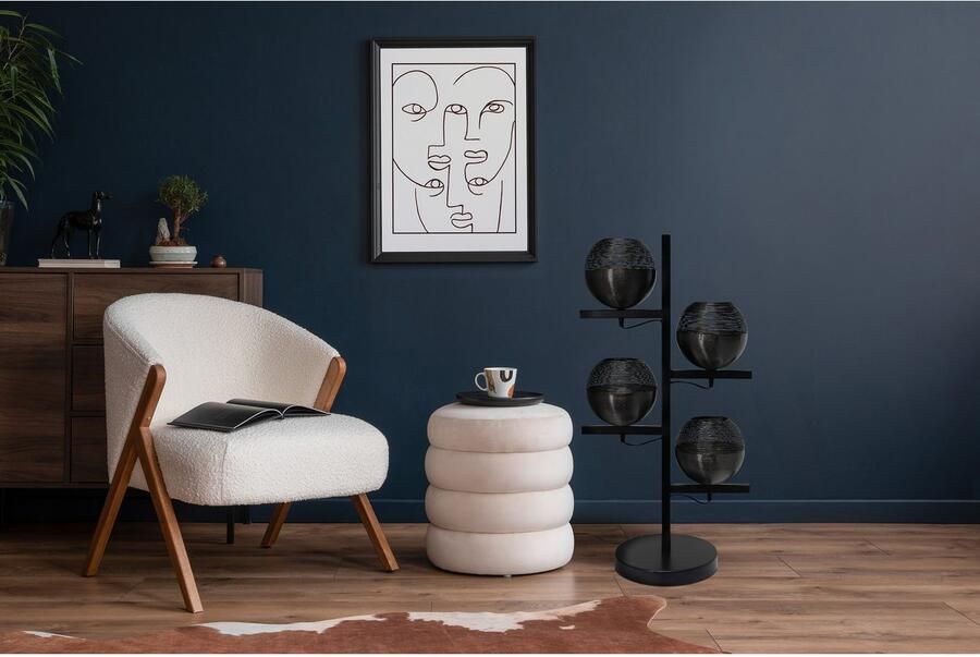 Kayoom Staande lamp Vloerlamp Eclipse 125 Handgemaakt met vier ronde lichtlichamen van ijzer (1 stuk)