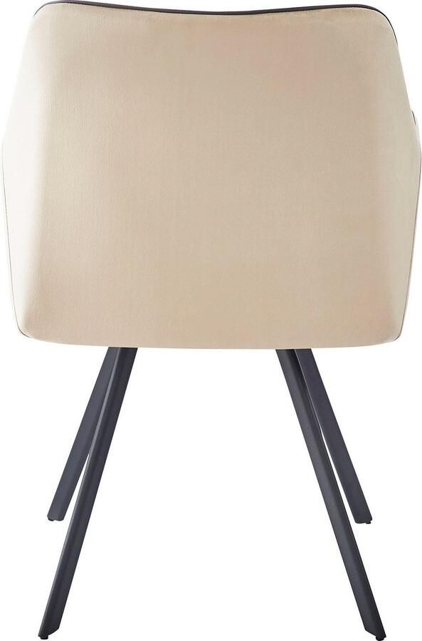 Kayoom Stoel Amber 125 geweldige stoel van fluweel met poten van ijzer Geweldige stoel van fluweel glamour in uw huis met ijzeren poten (1 stuk) - Foto 5