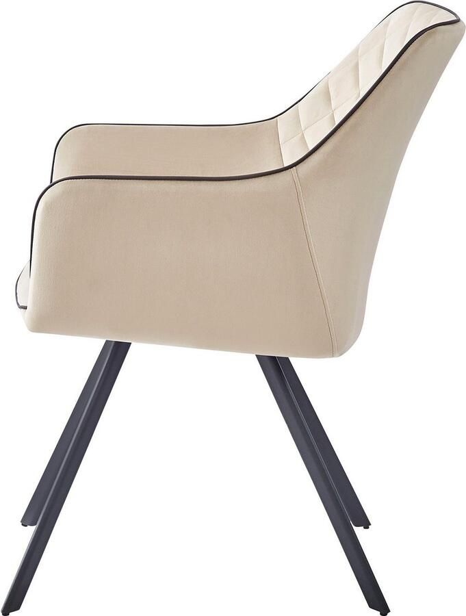 Kayoom Stoel Amber 125 geweldige stoel van fluweel met poten van ijzer Geweldige stoel van fluweel glamour in uw huis met ijzeren poten (1 stuk) - Foto 3