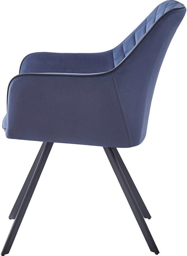 Kayoom Stoel Amber 125 geweldige stoel van fluweel met poten van ijzer Geweldige stoel van fluweel glamour in uw huis met ijzeren poten (1 stuk) - Foto 4