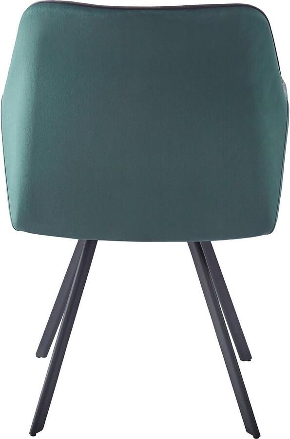 Kayoom Stoel Amber 125 geweldige stoel van fluweel met poten van ijzer Geweldige stoel van fluweel glamour in uw huis met ijzeren poten (1 stuk) - Foto 5