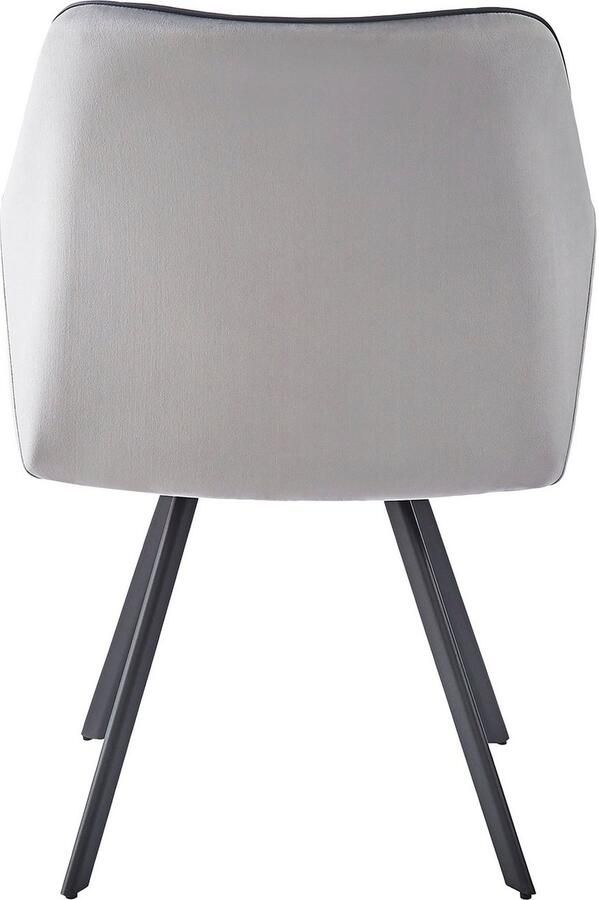 Kayoom Stoel Amber 125 geweldige stoel van fluweel met poten van ijzer Geweldige stoel van fluweel glamour in uw huis met ijzeren poten (1 stuk) - Foto 5