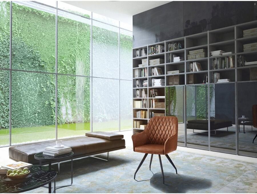 Kayoom Stoel Amber 225 elegante stoel met stiksel Elegante stoel met stiksels moderne ijzeren poten (1 stuk) - Foto 2