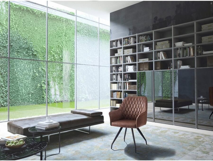 Kayoom Stoel Amber 225 elegante stoel met stiksel Elegante stoel met stiksels moderne ijzeren poten (1 stuk) - Foto 2