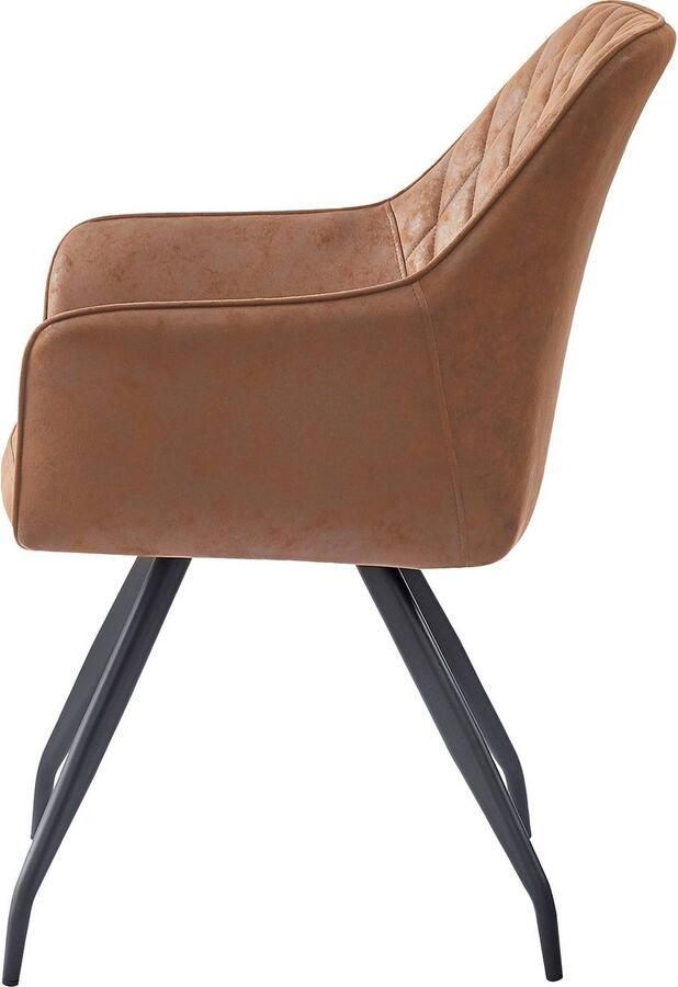 Kayoom Stoel Amber 225 elegante stoel met stiksel Elegante stoel met stiksels moderne ijzeren poten (1 stuk) - Foto 3