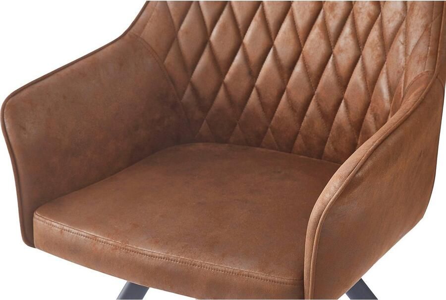 Kayoom Stoel Amber 225 elegante stoel met stiksel Elegante stoel met stiksels moderne ijzeren poten (1 stuk) - Foto 4