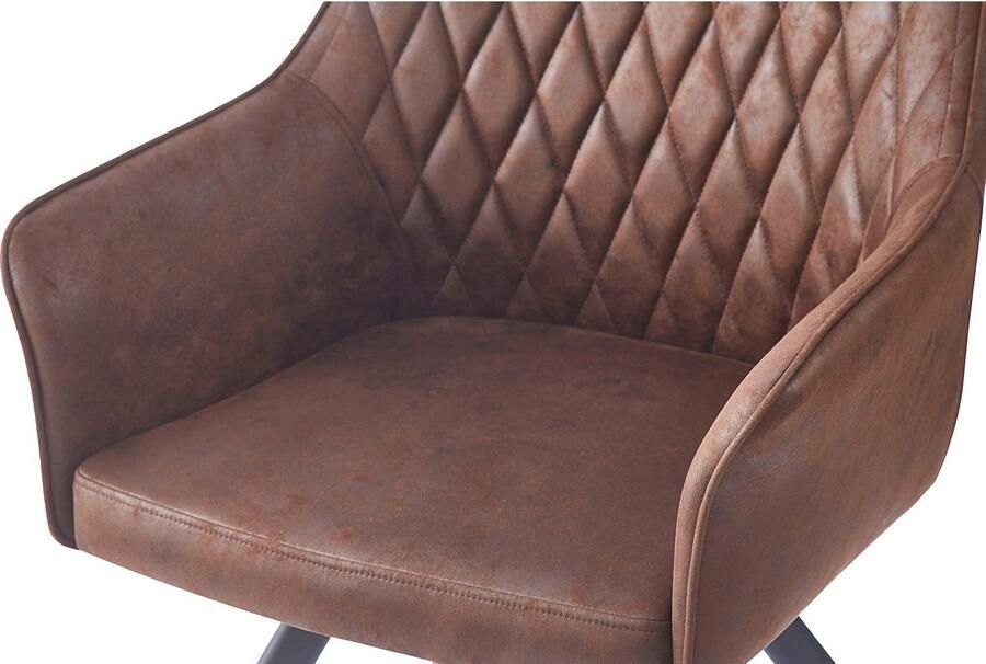 Kayoom Stoel Amber 225 elegante stoel met stiksel Elegante stoel met stiksels moderne ijzeren poten (1 stuk) - Foto 4