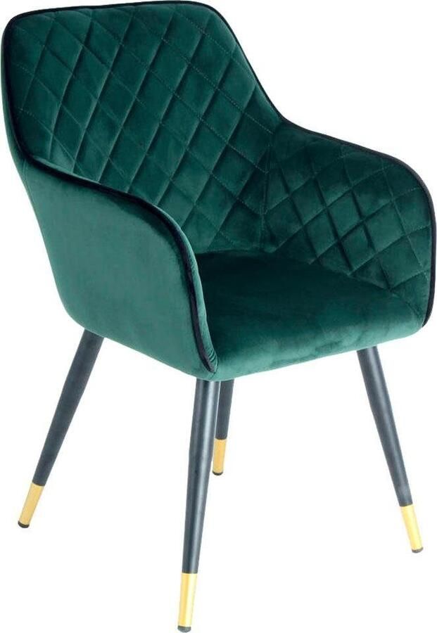 Litecommerce Floraya Vietavie stoel Amino Groen Zwart 61x59x86cm (LxBxH) Belastbaar gewicht tot 120KG - Foto 3