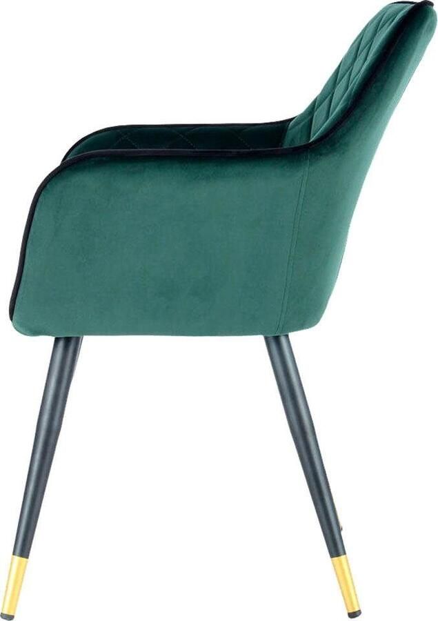 Litecommerce Floraya Vietavie stoel Amino Groen Zwart 61x59x86cm (LxBxH) Belastbaar gewicht tot 120KG - Foto 2