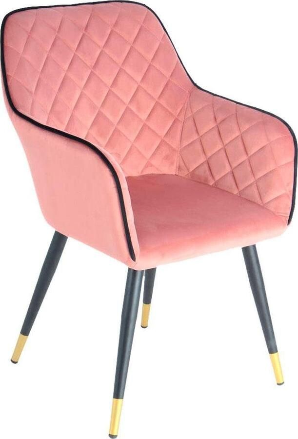 Kayoom Stoel Amino 525 stijlvolle designstoel fluweelzachte bekleding van velvet stof (1 stuk) - Foto 6