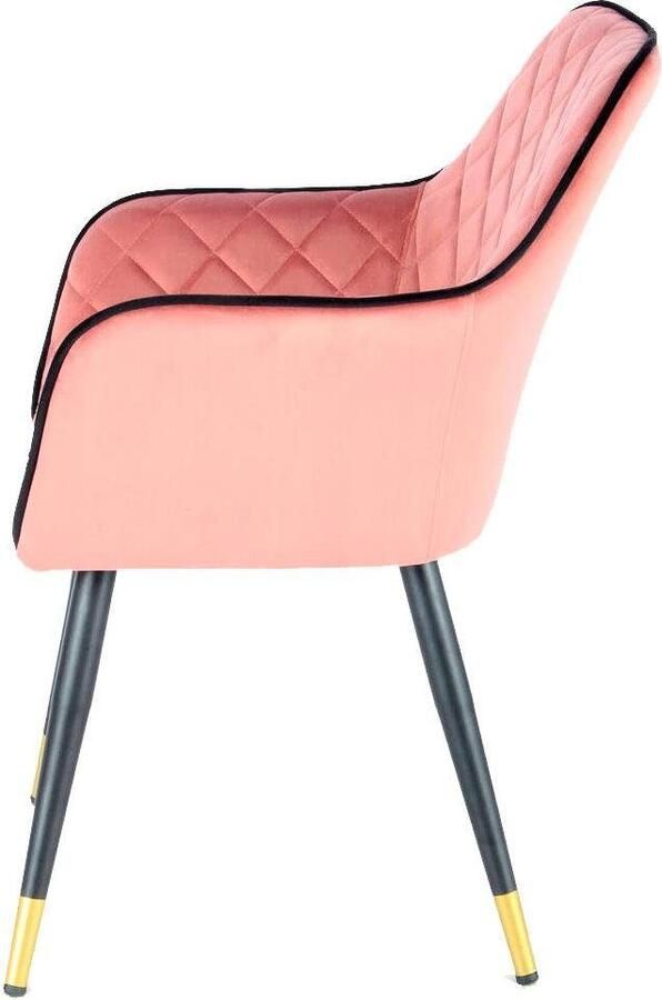 Kayoom Stoel Amino 525 stijlvolle designstoel fluweelzachte bekleding van velvet stof (1 stuk) - Foto 9
