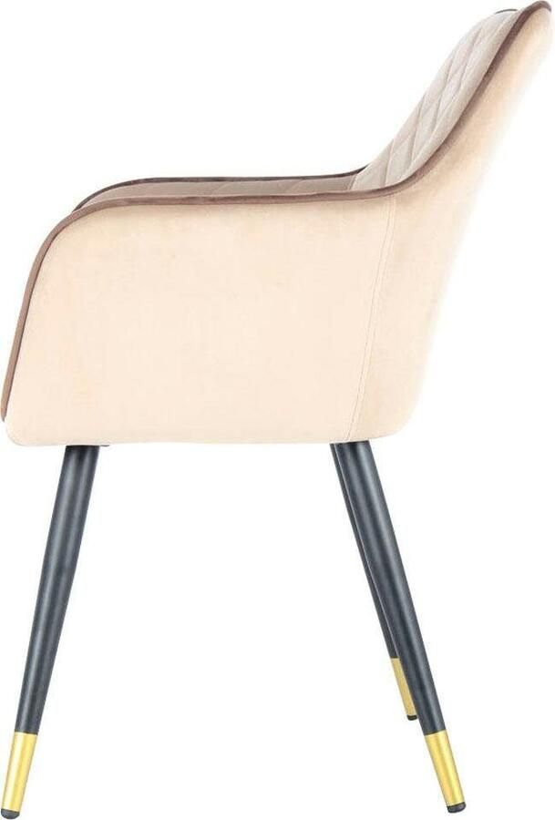 Kayoom Stoel Amino 525 stijlvolle designstoel fluweelzachte bekleding van velvet stof (1 stuk) - Foto 4