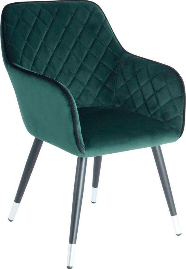 Kayoom Stoel Amino 625 stijlvolle designstoel fluweelzachte bekleding van velvet stof (1 stuk) - Foto 2