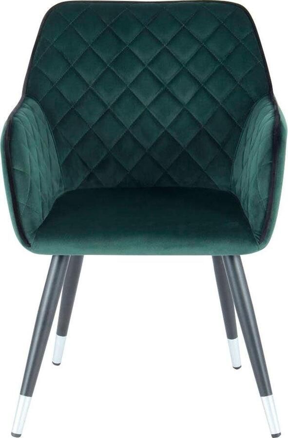 Kayoom Stoel Amino 625 stijlvolle designstoel fluweelzachte bekleding van velvet stof (1 stuk) - Foto 7