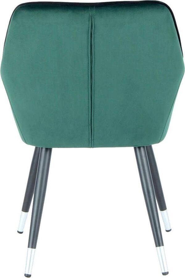 Kayoom Stoel Amino 625 stijlvolle designstoel fluweelzachte bekleding van velvet stof (1 stuk) - Foto 5