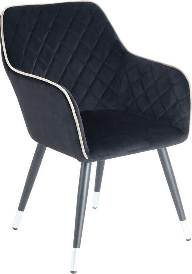 Kayoom Stoel Amino 625 stijlvolle designstoel fluweelzachte bekleding van velvet stof (1 stuk) - Foto 3