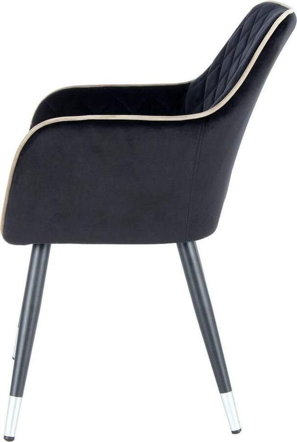 Kayoom Stoel Amino 625 stijlvolle designstoel fluweelzachte bekleding van velvet stof (1 stuk) - Foto 4