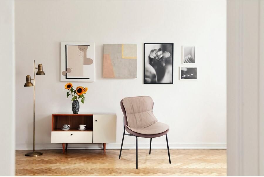 Kayoom Stoel Brady 225 onderhoudsvriendelijk comfortabel aangename zitting met trendy siersteken (1 stuk) - Foto 4