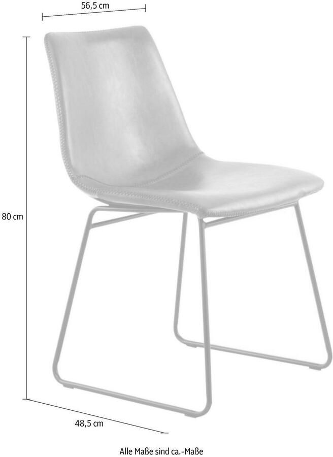 Kayoom Stoel Caila 110 2-delige set eetkamerstoel in robuuste uitvoering onderhoudsvriendelijk modern duurzaam integreerbaar in elke woonstijl (set 2 stuks) - Foto 5