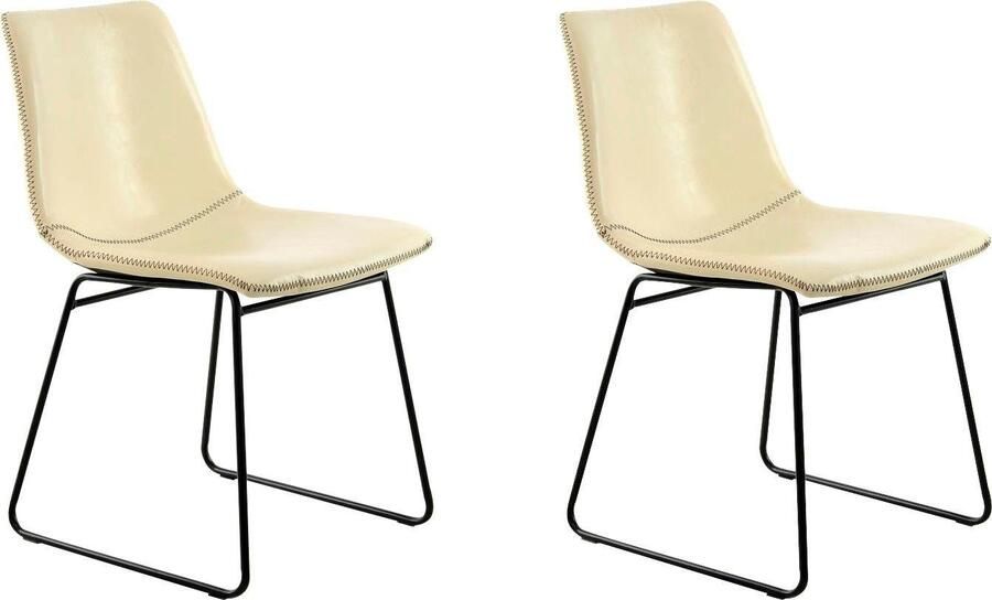 Kayoom Stoel Caila 110 2-delige set eetkamerstoel in robuuste uitvoering onderhoudsvriendelijk modern duurzaam integreerbaar in elke woonstijl (set 2 stuks) - Foto 1