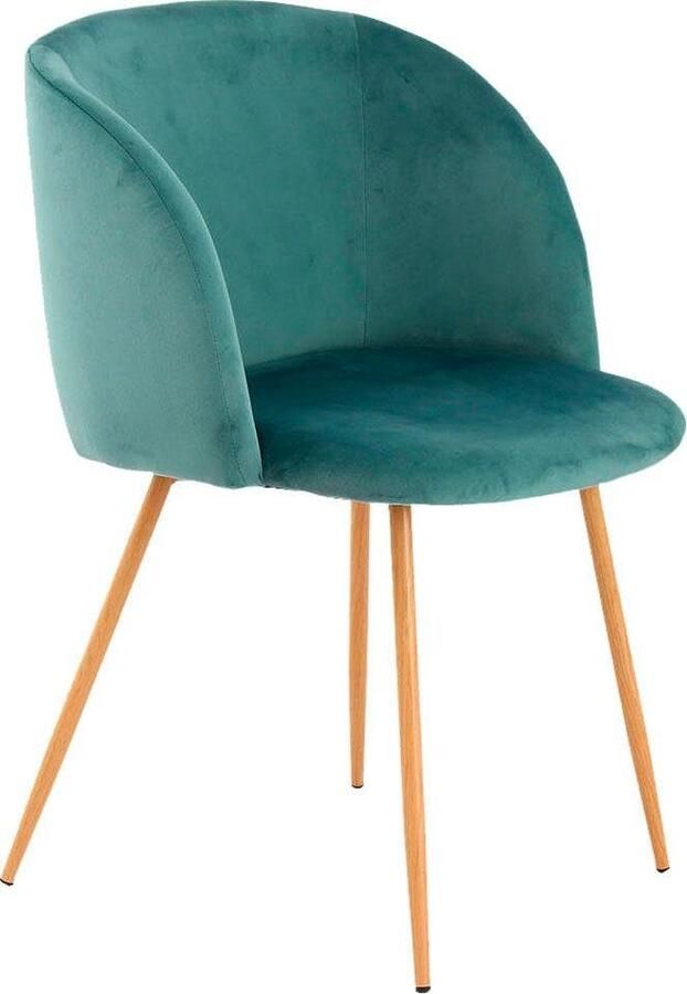 Kayoom Stoel Celina 110 2-pack grijs fluweelzachte bekleding in moderne kleurstelling (set 2 stuks) - Foto 2