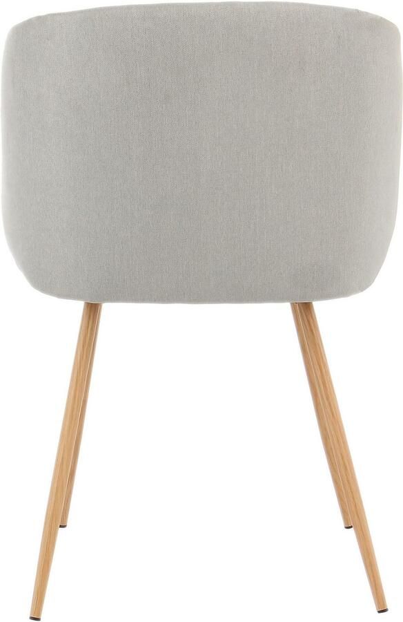 Kayoom Stoel Celina 110 2-pack grijs fluweelzachte bekleding in moderne kleurstelling (set 2 stuks) - Foto 5